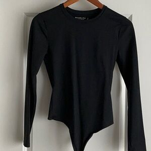Abercrombie & Fitch Black Long Sleeve Bodysuit NWOT
